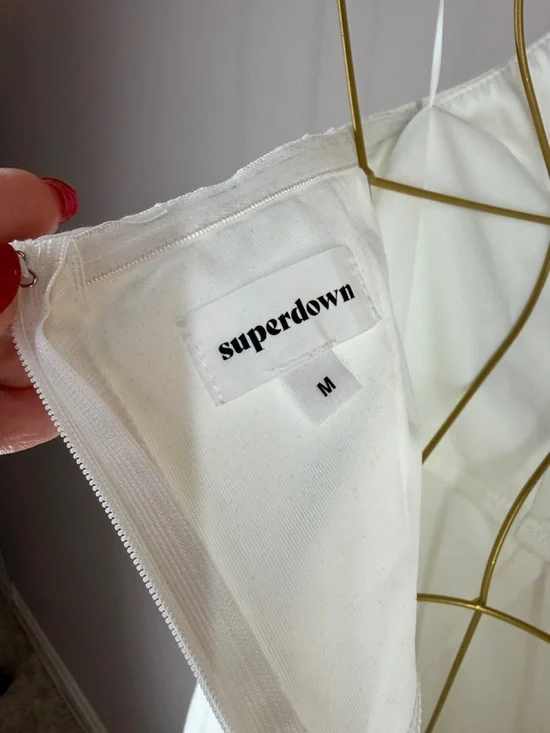 NEW Superdown Stevie Sweetheart Strapless Mini Dress - Medium - White - NWOT - Picture 12 of 16